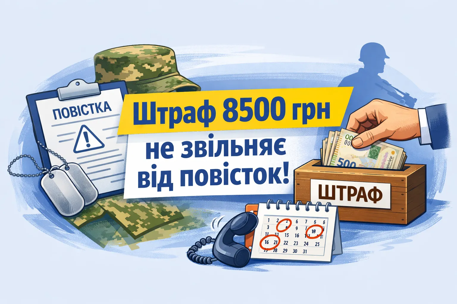 Сплата 8500 грн штрафу від ТЦК не звільняє від повісток — виклики можуть надходити й надалі
