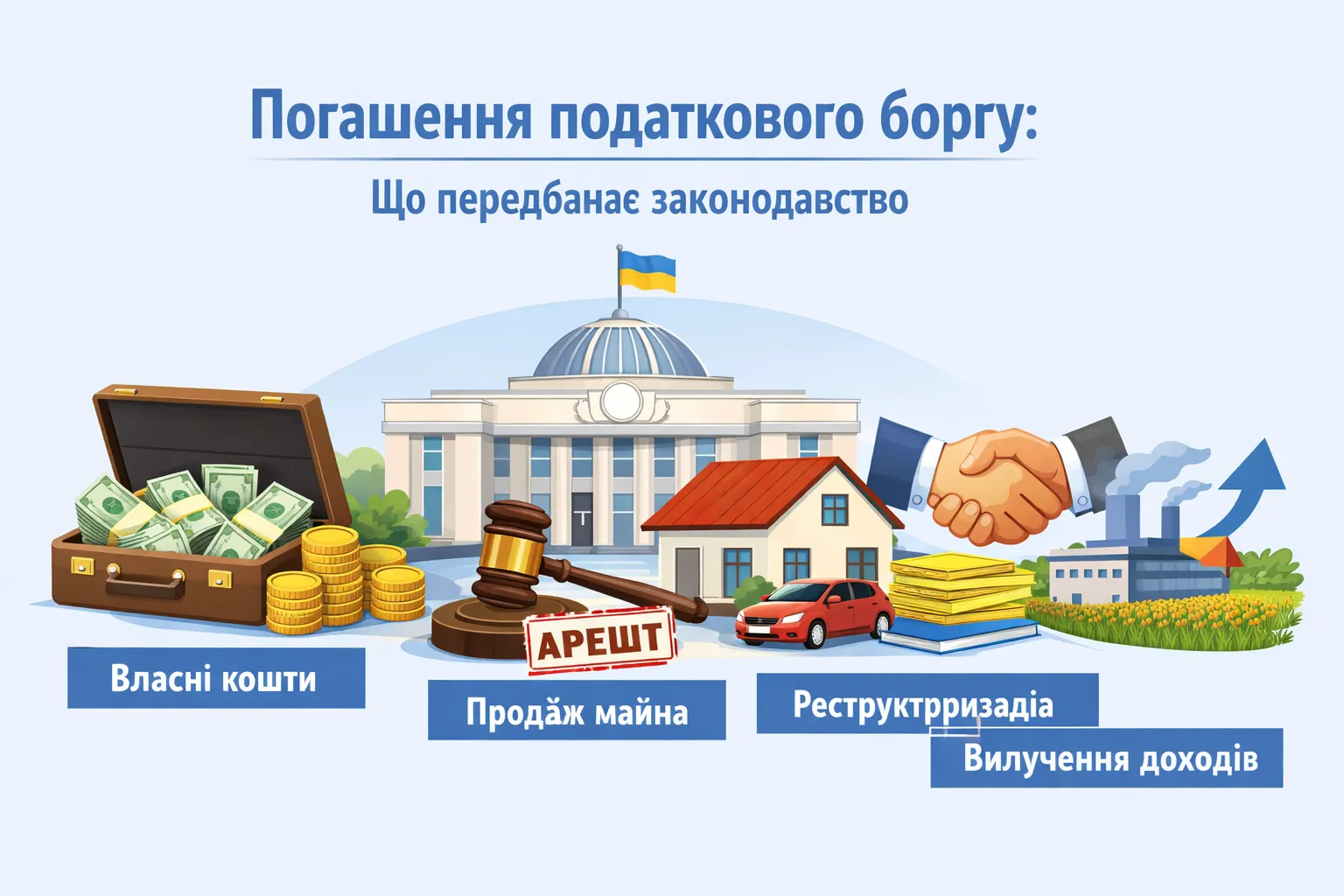 Джерела погашення податкового боргу: що передбачає законодавство Джерела погашення податкового боргу: що передбачає законодавство