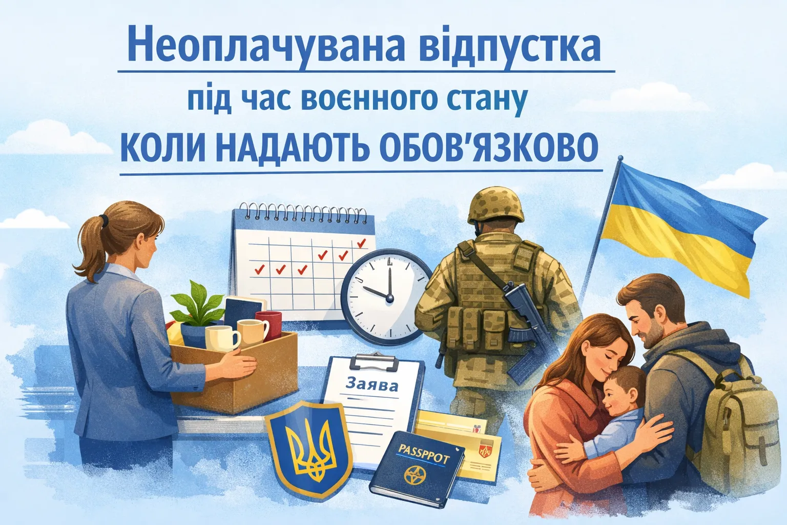 Неоплачувана відпустка під час воєнного стану: коли її мають надати обов’язково