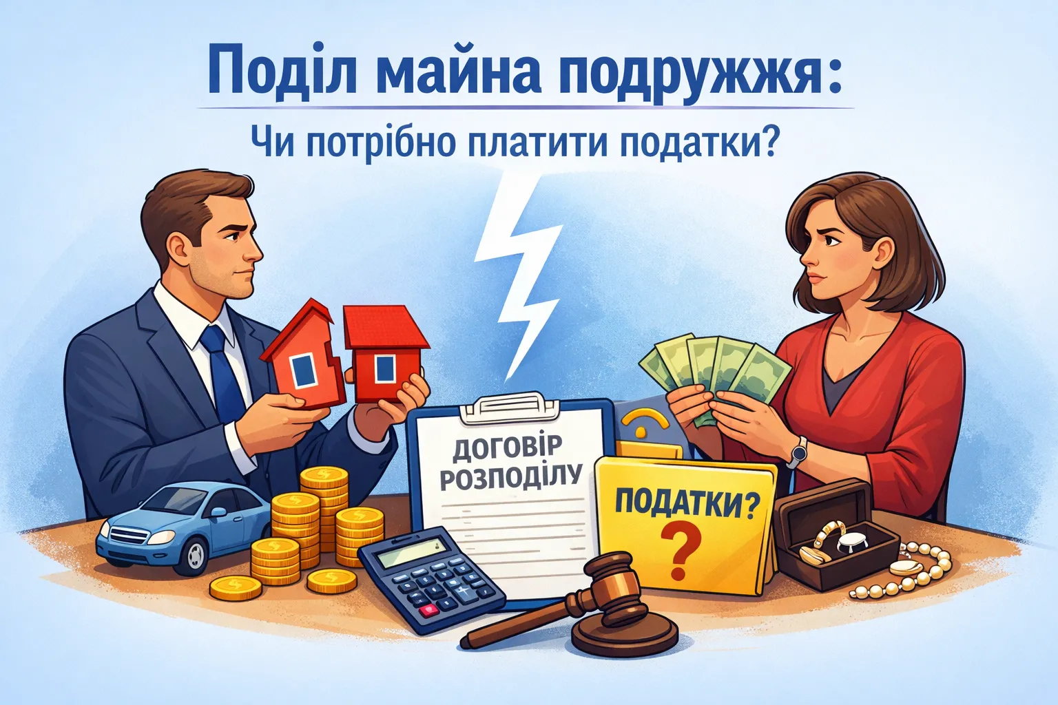 Поділ майна подружжя: чи потрібно платити податки