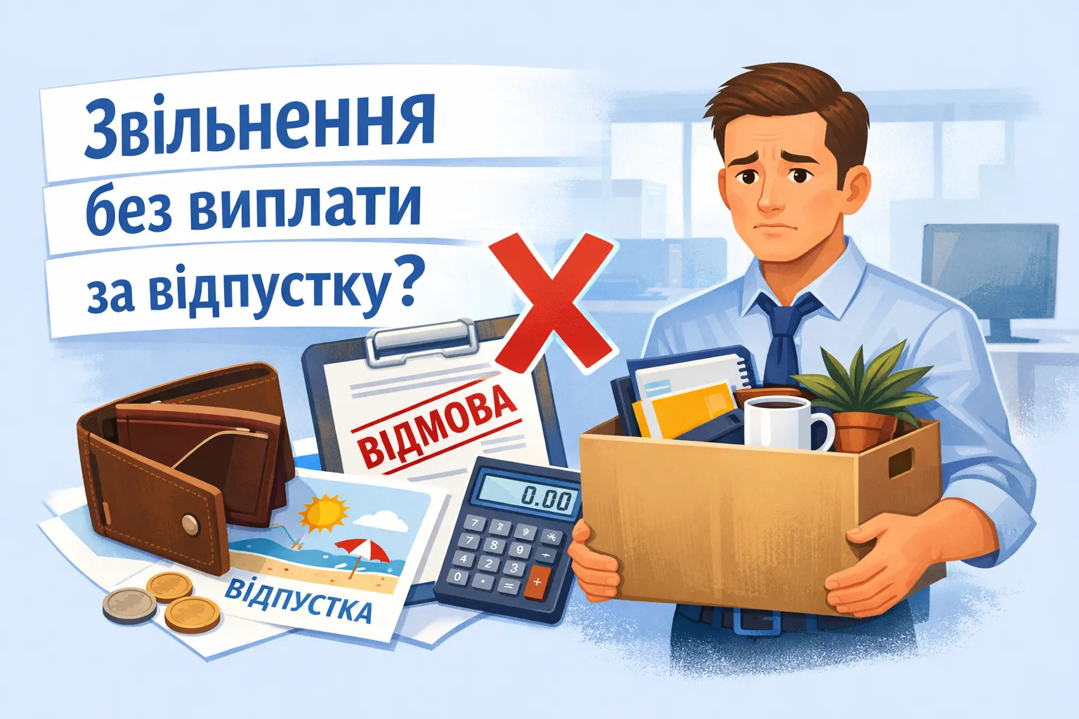 Немає грошей на компенсацію за невикористану відпустку: чи можна звільнити працівника без виплати