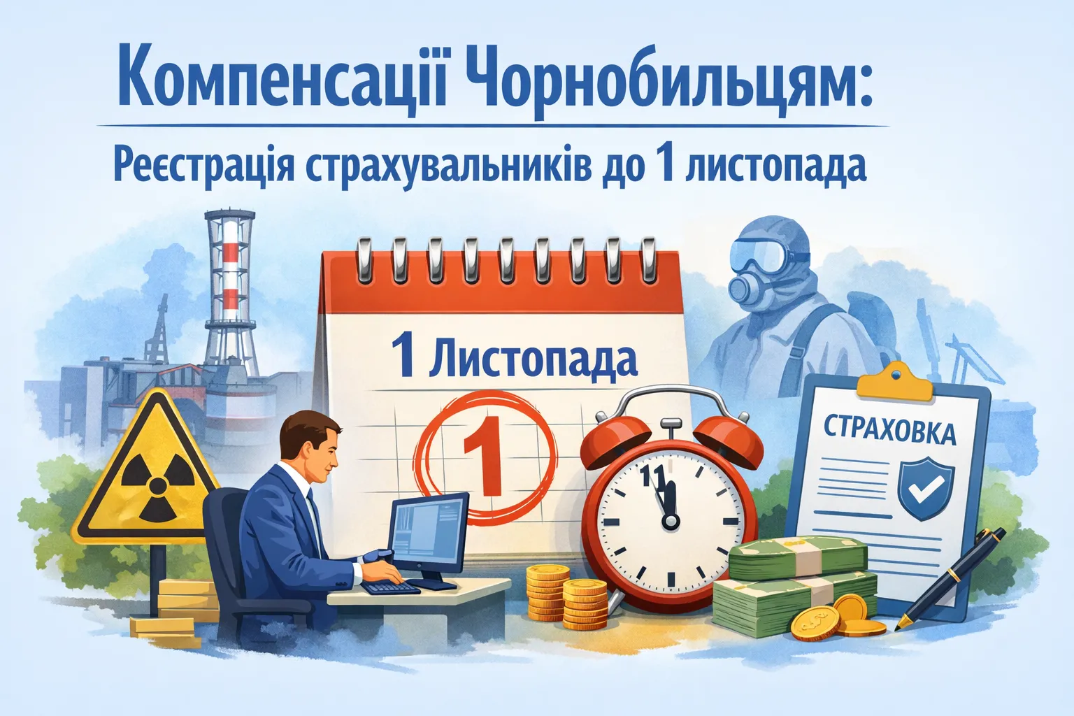 Компенсації чорнобильцям: страхувальникам треба зареєструватися до 1 листопада