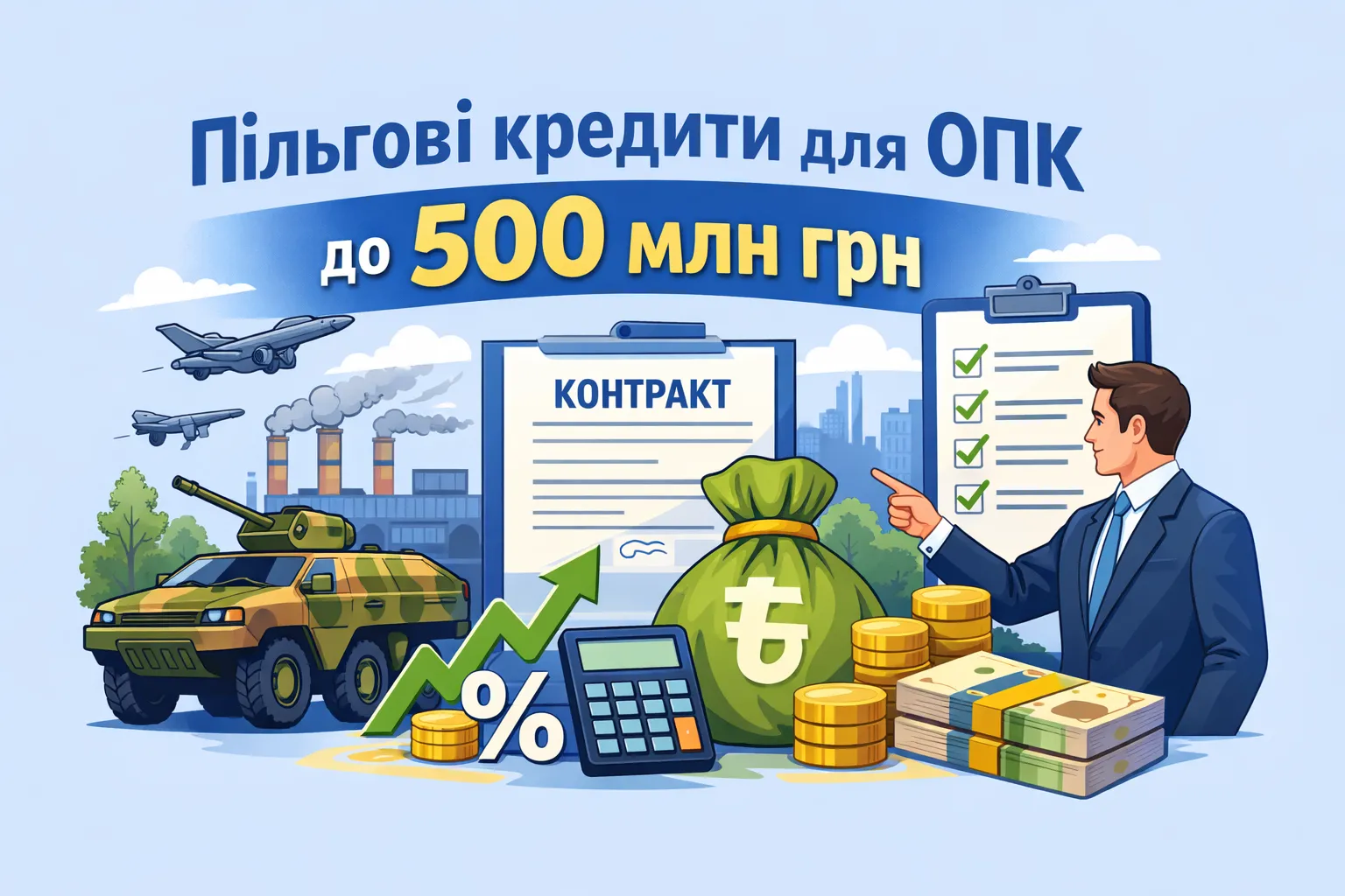 Підприємства ОПК зможуть залучати пільгові кредити до 500 млн грн