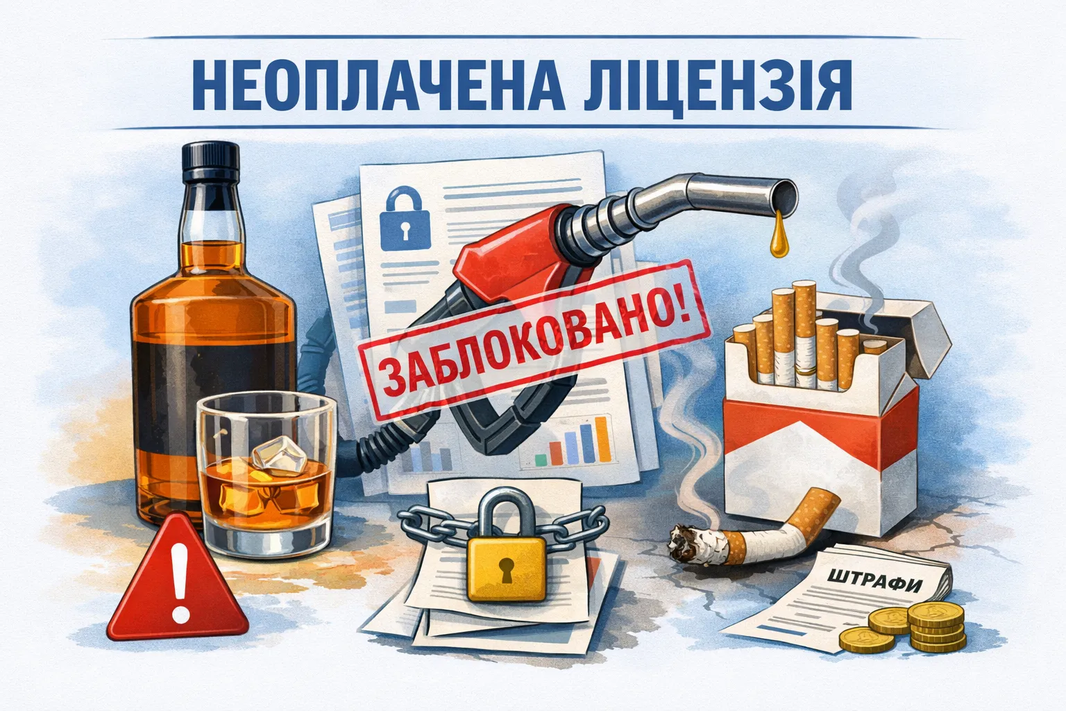 Алкоголь, пальне, тютюн: що буде, якщо не вчасно сплатити за ліцензію?
