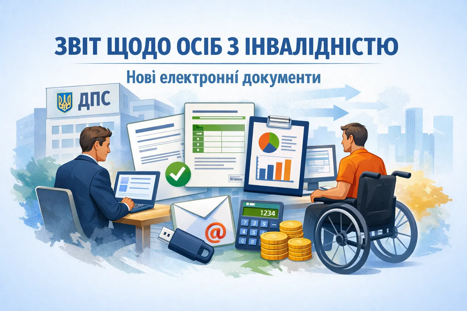 Звіт щодо осіб з інвалідністю: ДПС оприлюднила формати електронних документів