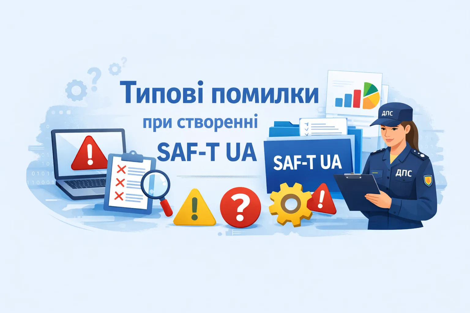 ДПС оприлюднила перелік типових технічних помилок під час формування файлу SAF-T UA