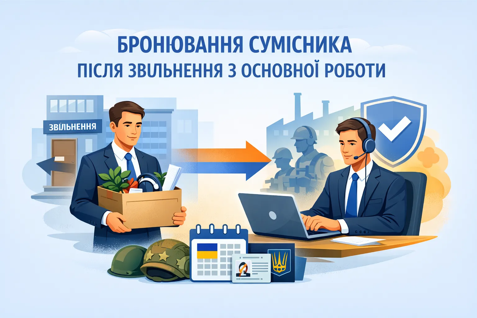 Бронювання сумісника після звільнення з основного місця роботи