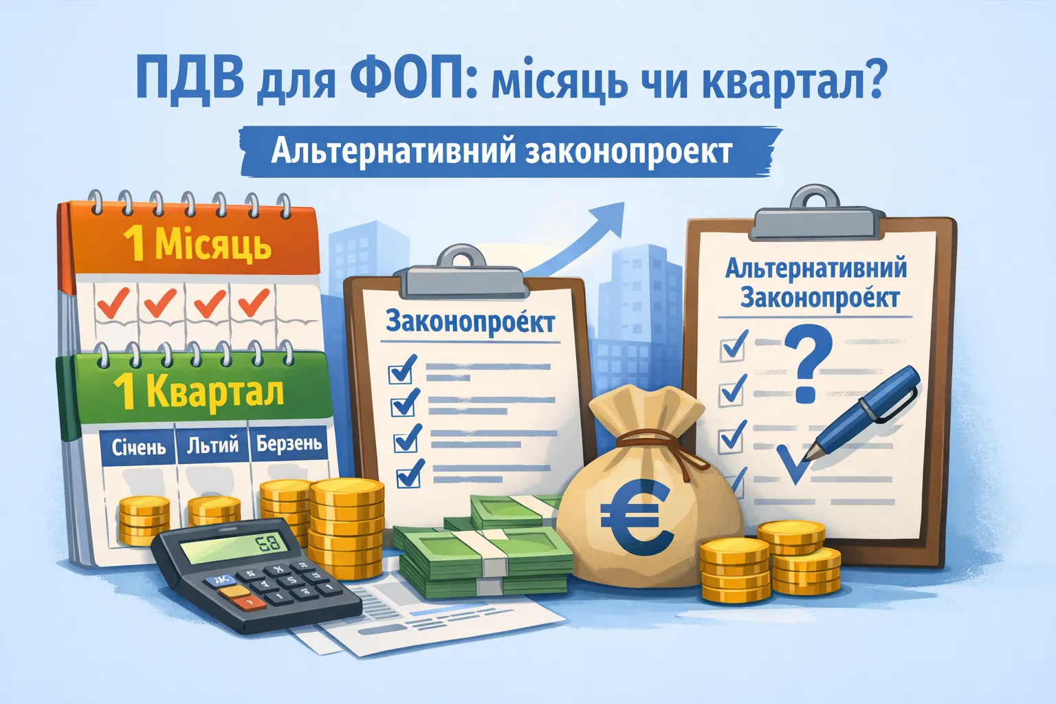 ПДВ для ФОП: місяць чи квартал? З’явився альтернативний законопроєкт