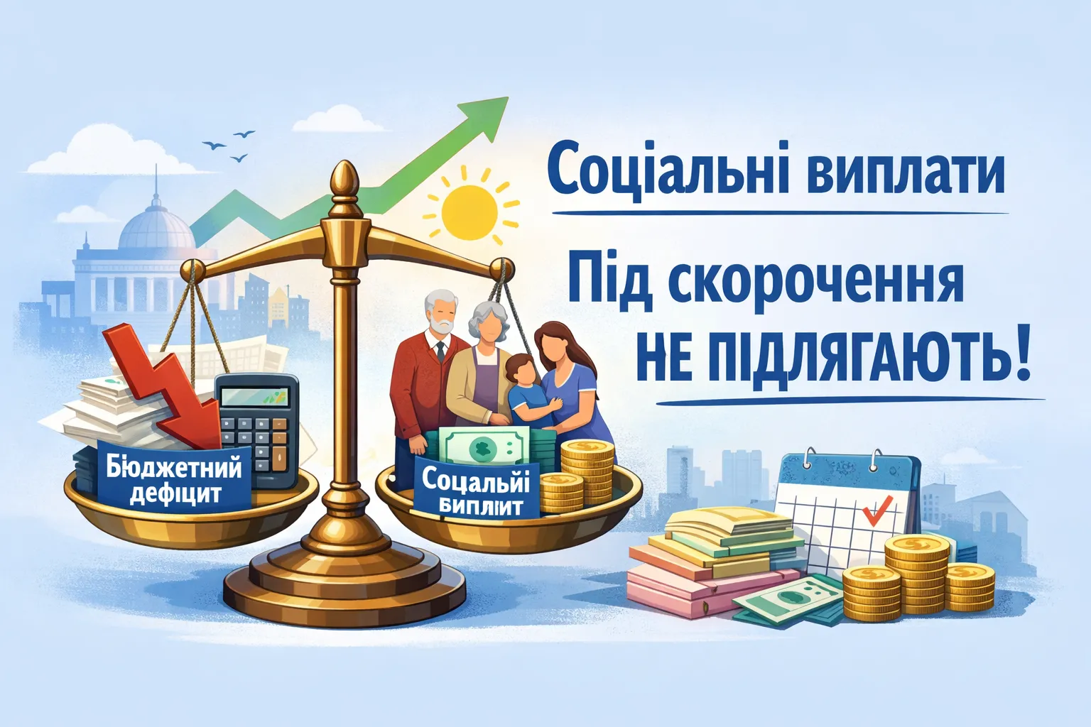 Попри дефіцит бюджету наразі немає підстав для урізання соціальних виплат