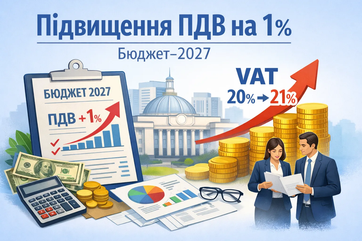 Ставку ПДВ пропонують збільшити на 1%: що передбачає проєкт бюджету-2027