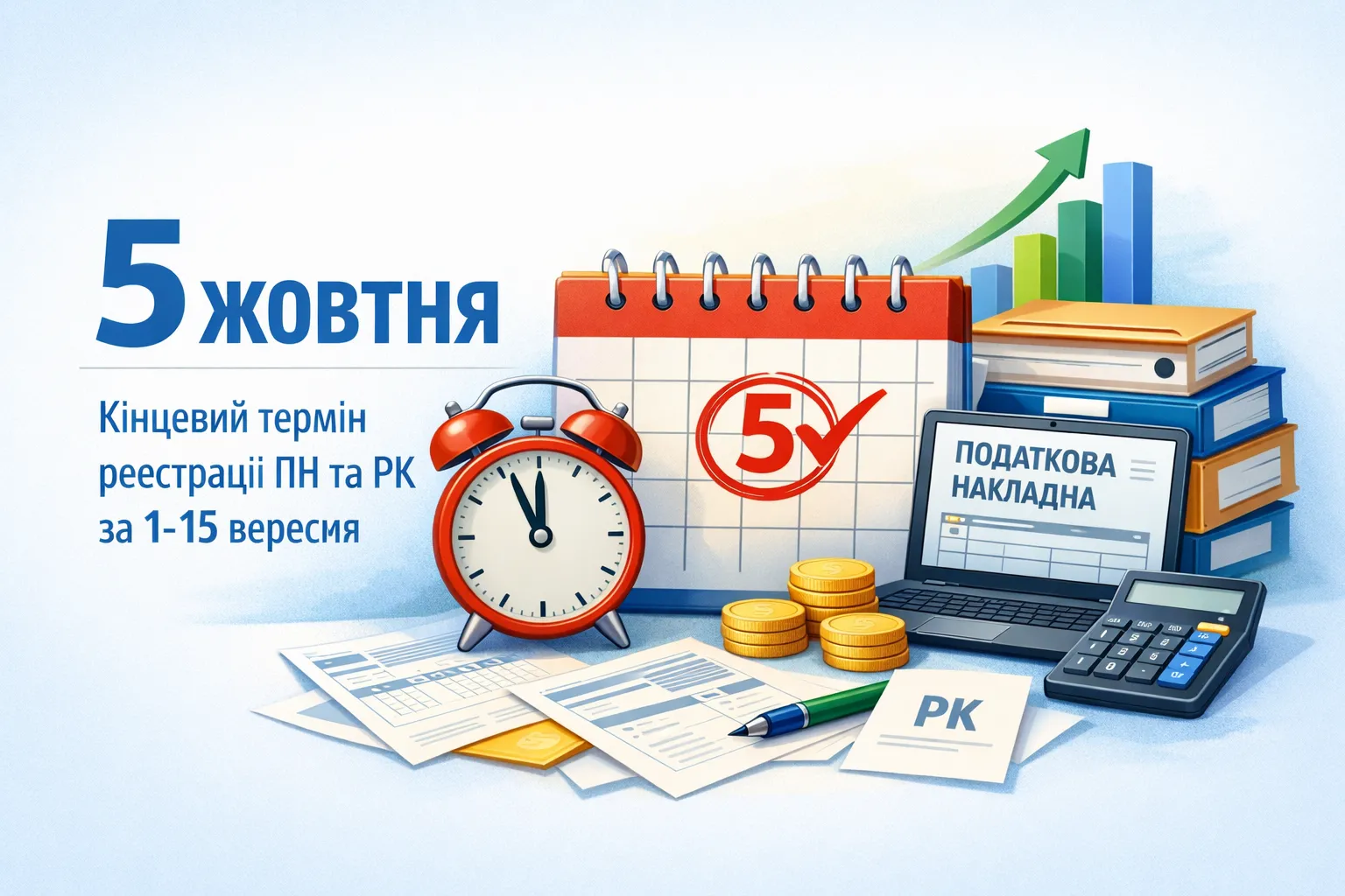 5 жовтня — граничний строк реєстрації ПН та РК за першу половину вересня 