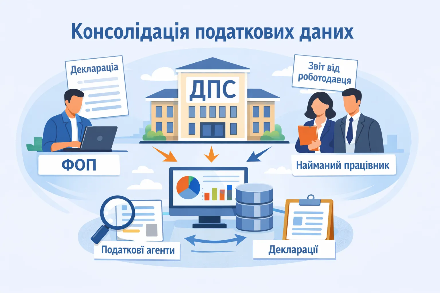 ДРФО для ФОП і найманого працівника: як консолідується інформація від податкових агентів і з декларацій? ДРФО для ФОП і найманого працівника: як консолідується інформація від податкових агентів і з декларацій?