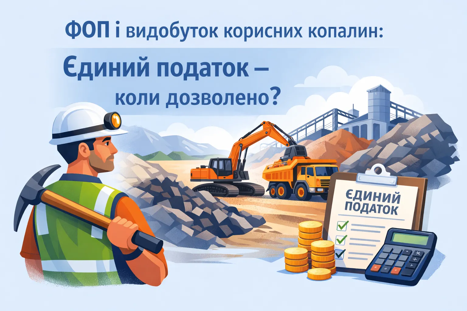 ФОП і видобуток корисних копалин: коли дозволено бути на єдиному податку?