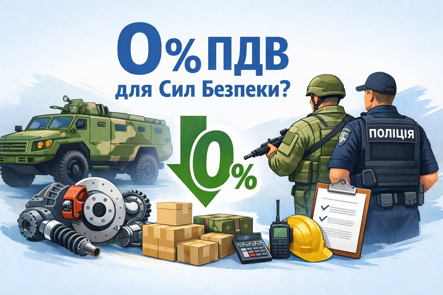 ПММ, запчастини та обладнання для сил безпеки: коли можна застосувати 0% ПДВ?