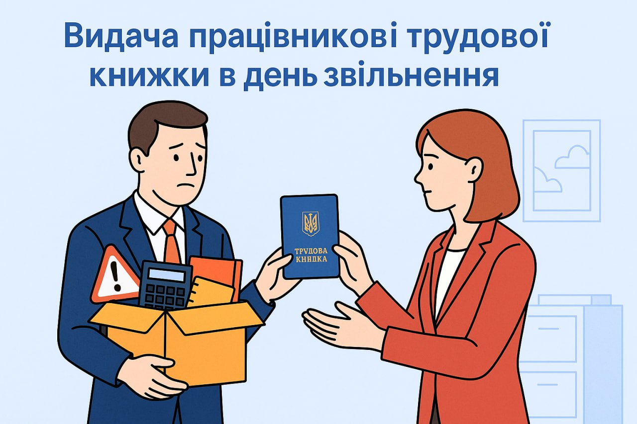 Видача працівникові трудової книжки в день звільнення Видача працівникові трудової книжки в день звільнення