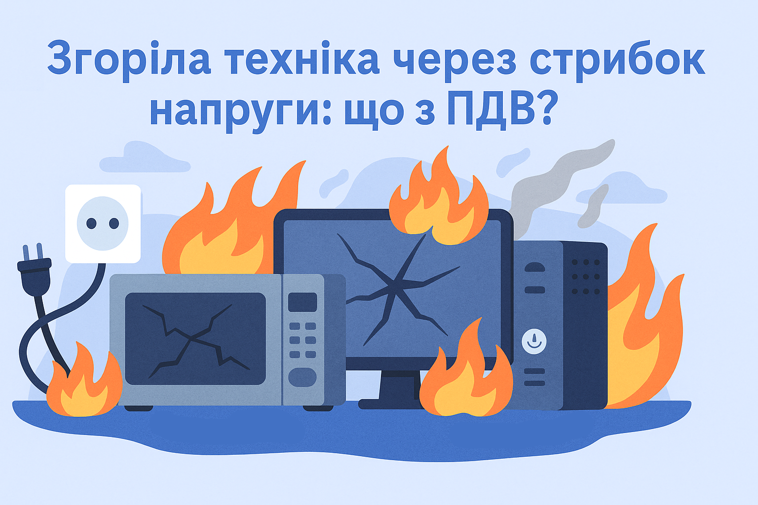 Згоріла техніка через стрибок напруги: коли ПДВ буде, а коли — ні?