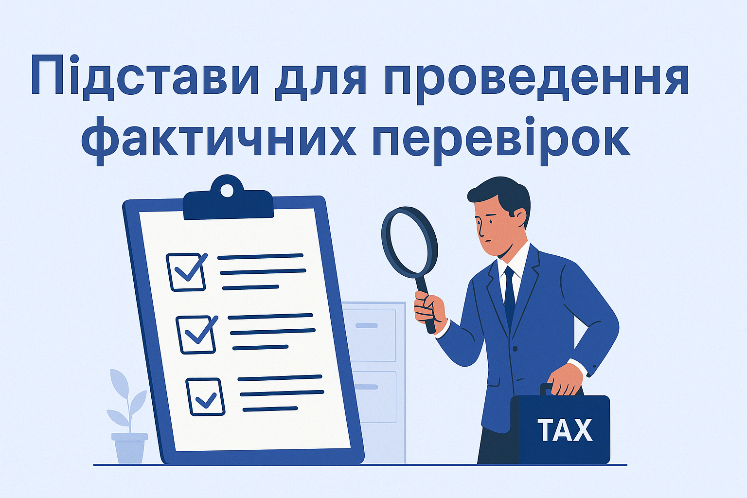 Підстави для проведення фактичної перевірки Підстави для проведення фактичної перевірки