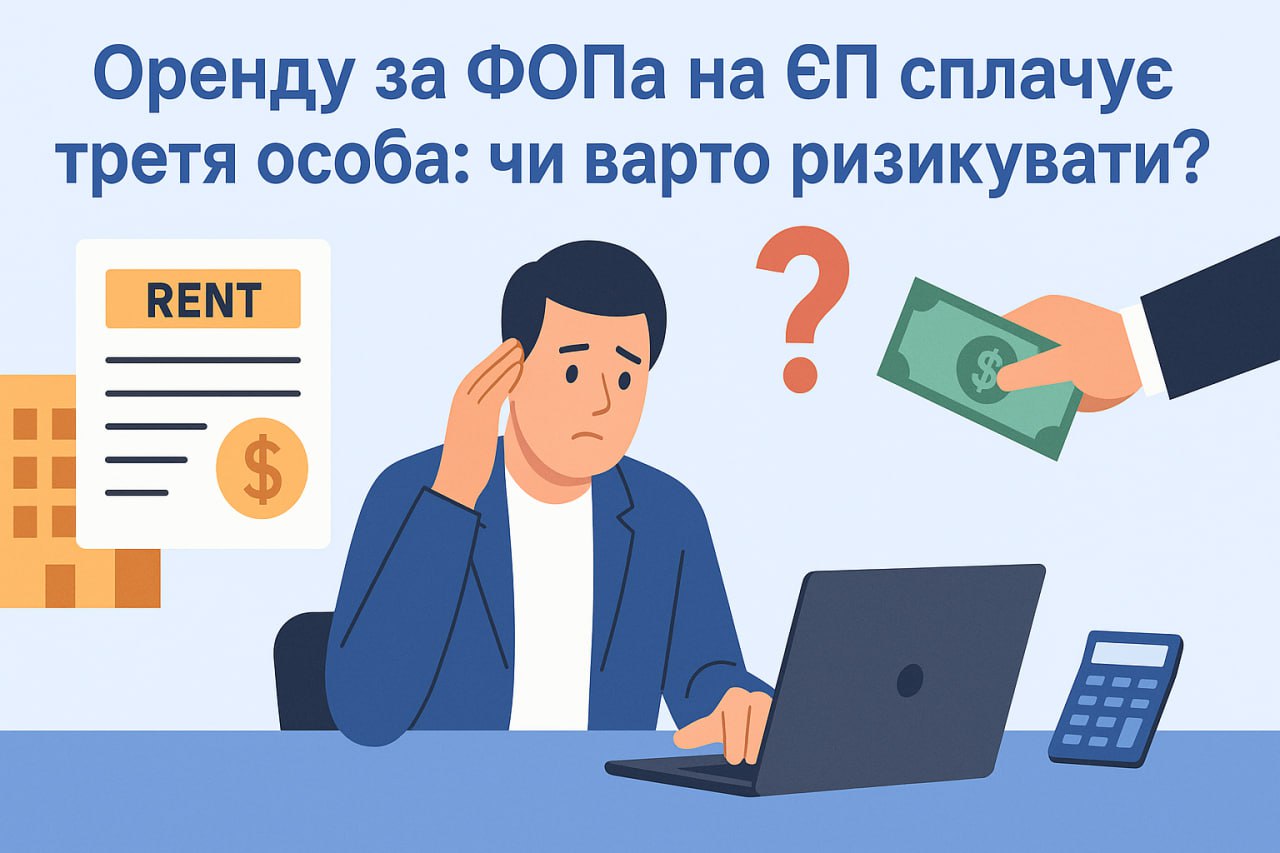 Оренду за ФОПа на ЄП сплачує третя особа: чи варто ризикувати?