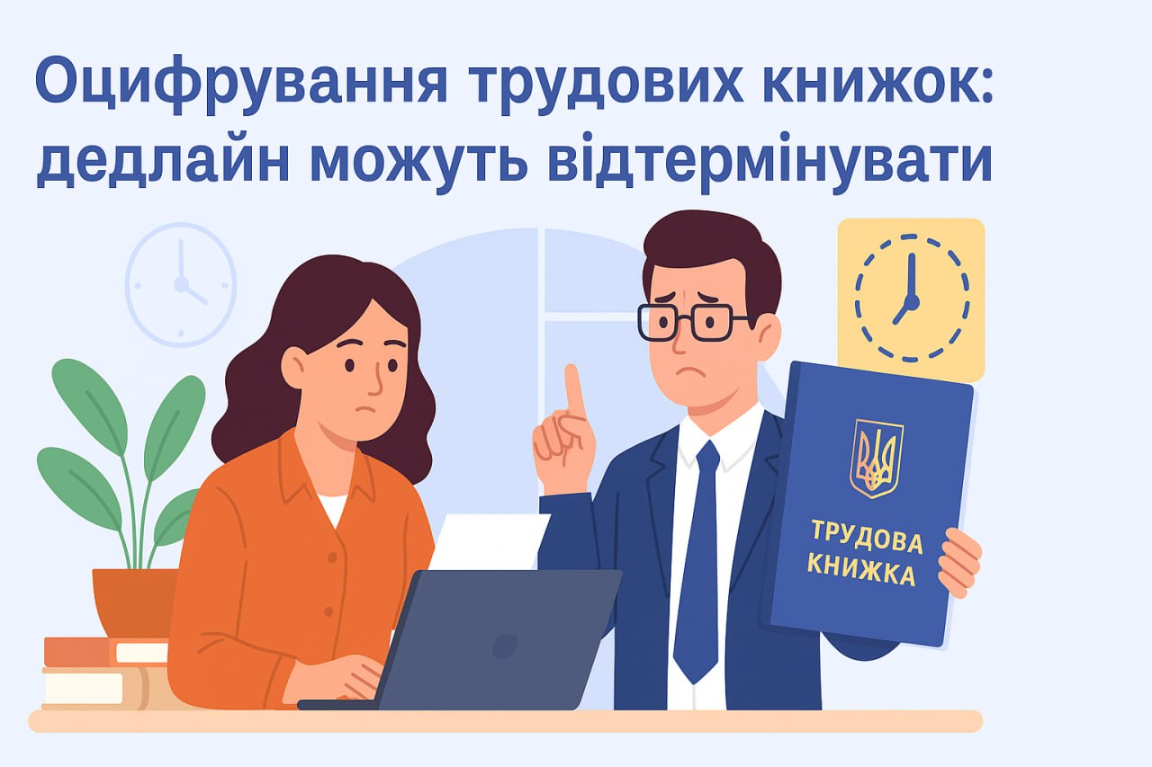Оцифрування трудових книжок: дедлайн можуть відтермінувати Оцифрування трудових книжок: дедлайн можуть відтермінувати
