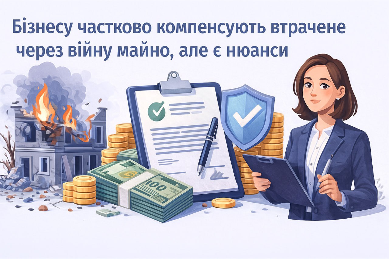 Бізнесу частково компенсують втрачене через війну майно, але є нюанси Бізнесу частково компенсують втрачене через війну майно, але є нюанси