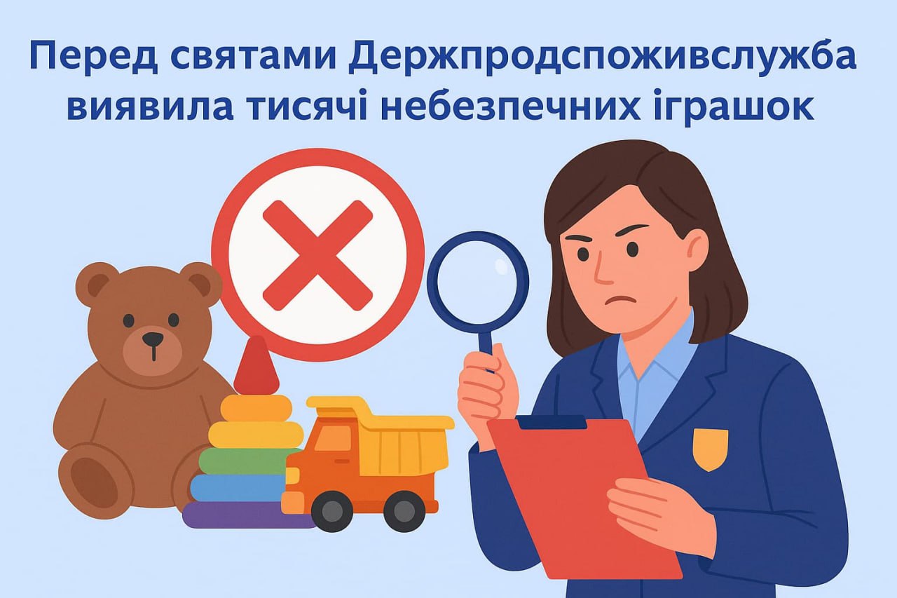 Перед святами Держпродспоживслужба виявила тисячі небезпечних іграшок Перед святами Держпродспоживслужба виявила тисячі небезпечних іграшок