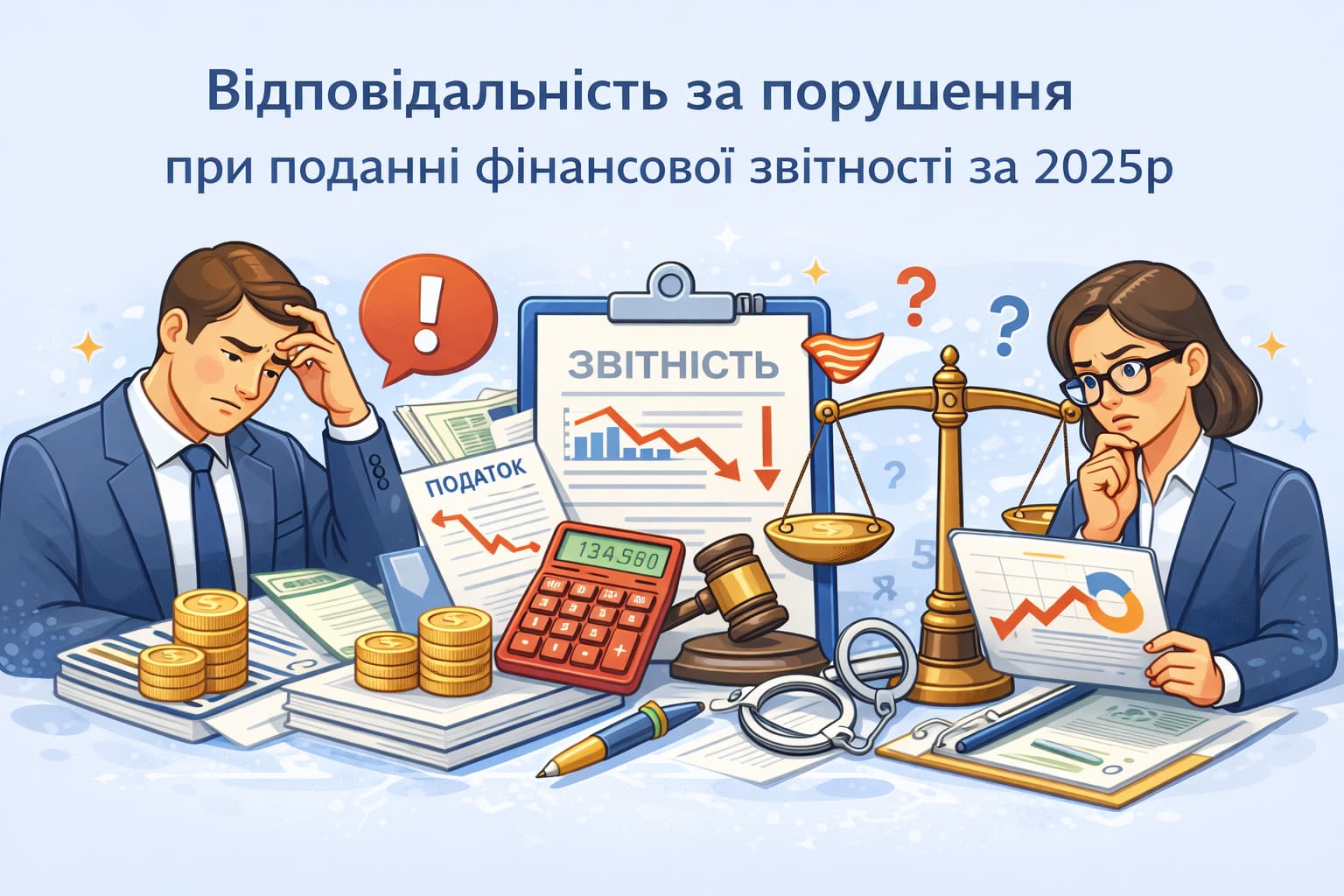 Відповідальність за порушення при поданні фінансової звітності за 2025р