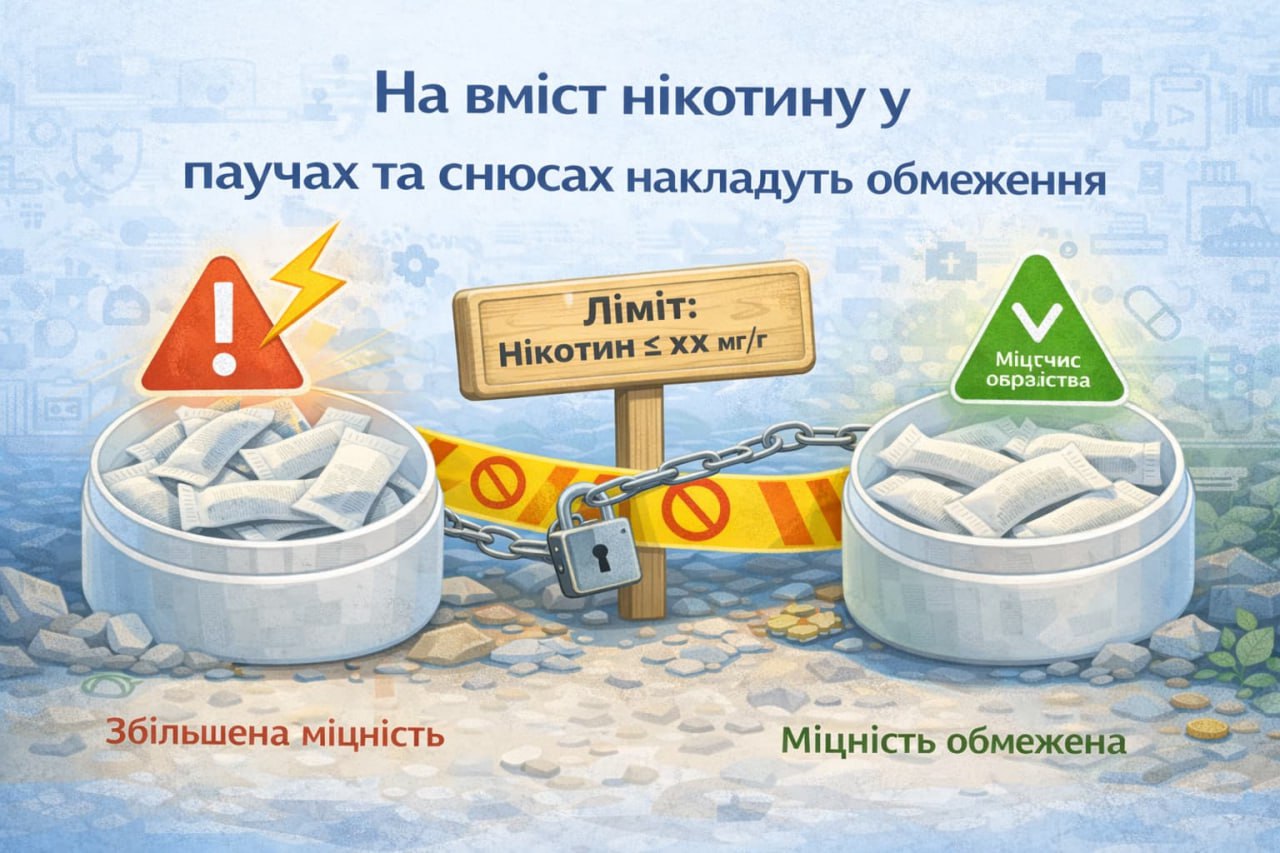 На вміст нікотину у паучах та снюсах накладуть обмеження – Рада готує новий закон