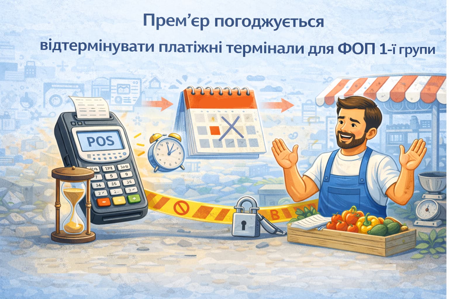 Прем’єр погоджується відтермінувати платіжні термінали для ФОП 1-ї групи