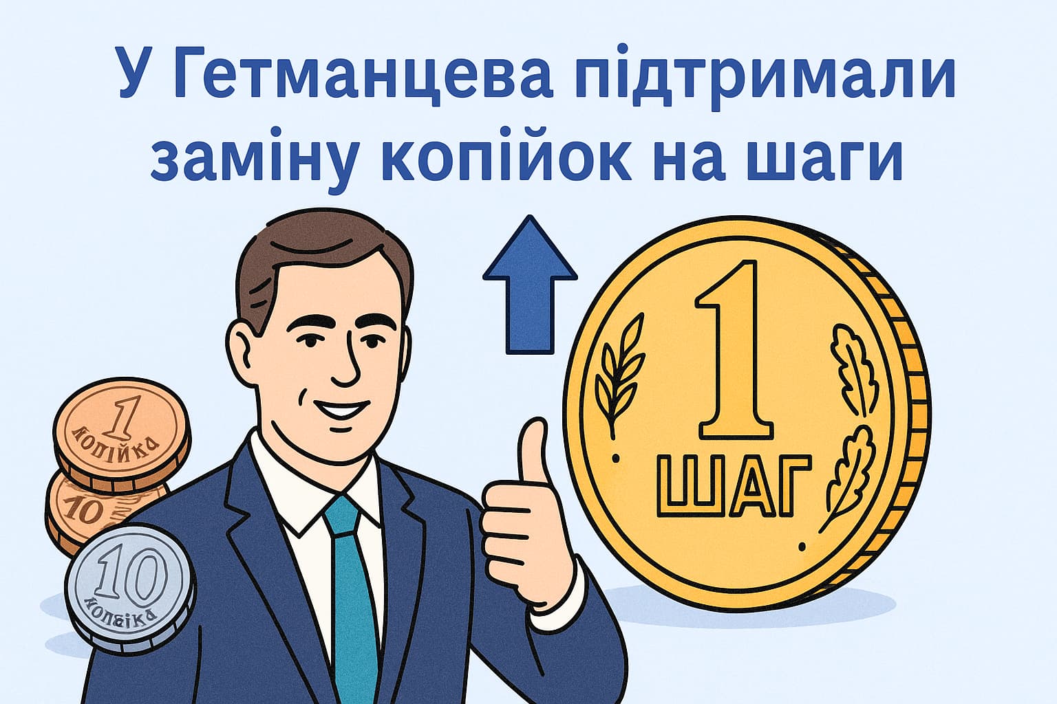 У Гетманцева підтримали заміну копійок на шаги У Гетманцева підтримали заміну копійок на шаги