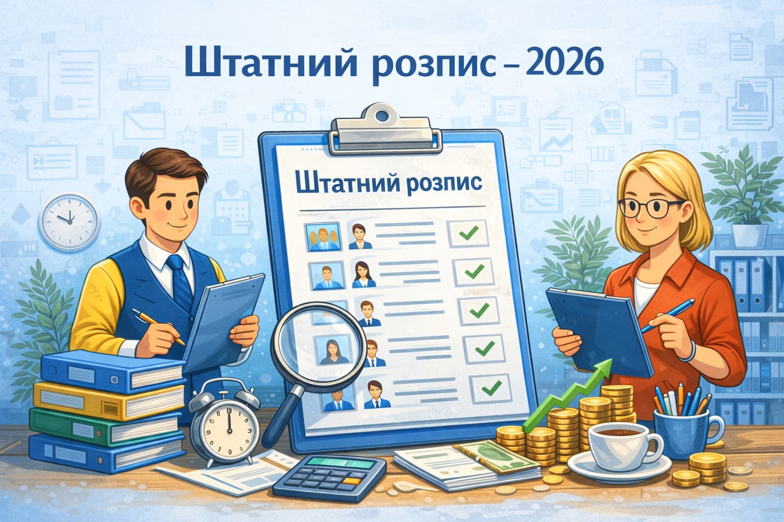 Штатний розпис — 2026: мінімальний оклад & погодинна оплата