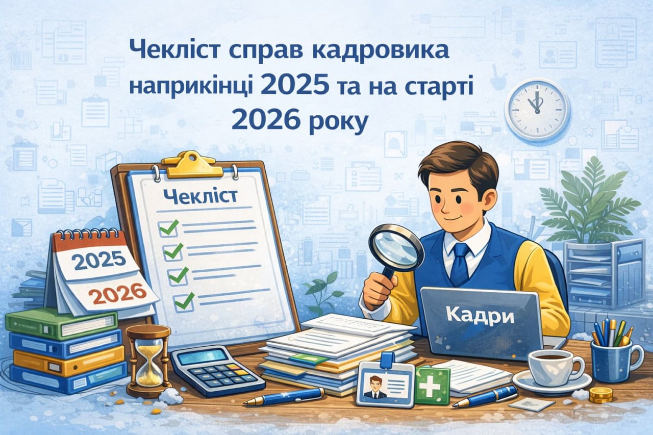 Чекліст справ кадровика наприкінці 2025 та на старті 2026 року
