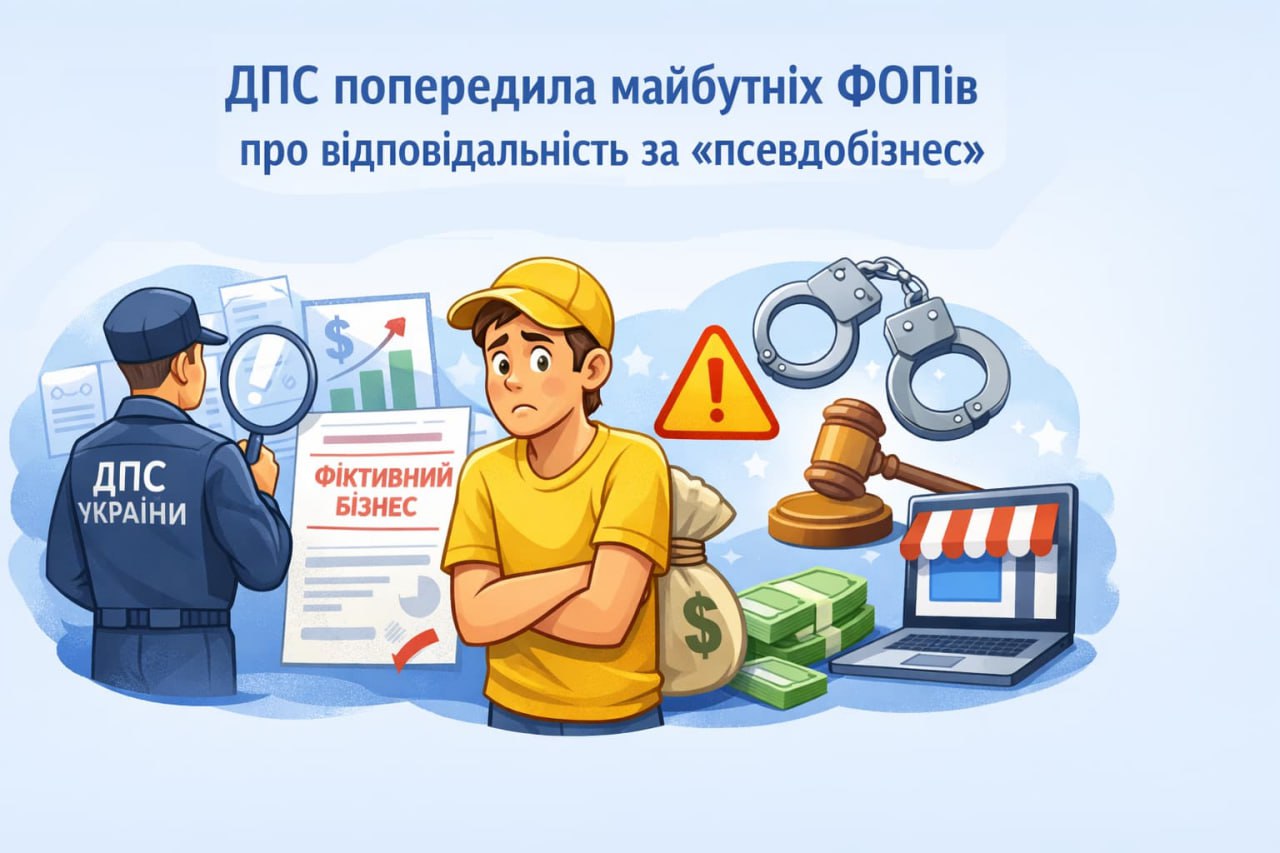 ДПС попередила майбутніх ФОПів про відповідальність за псевдобізнес