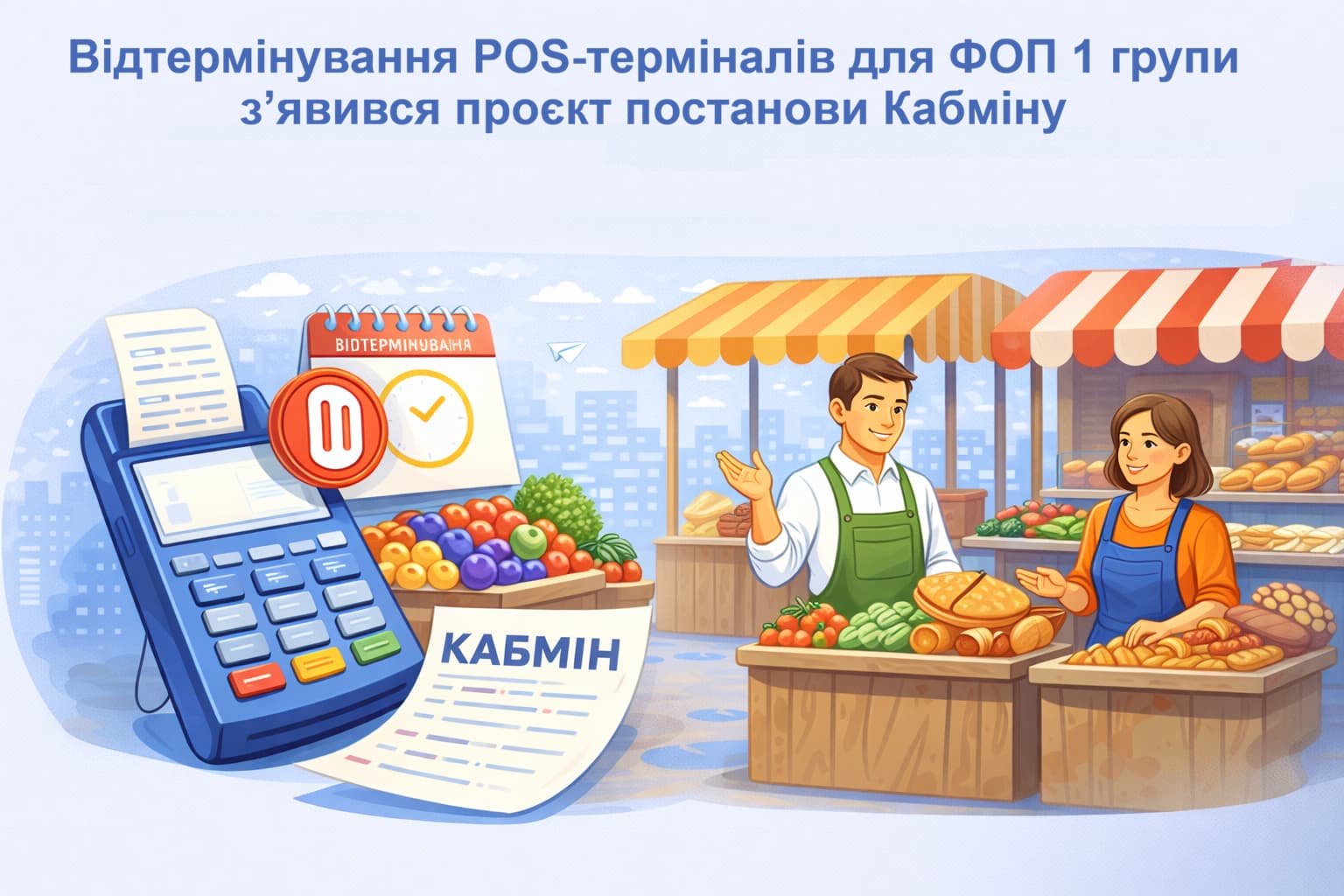 Відтермінування POS-терміналів для ФОП 1 групи: з’явився проєкт постанови Кабміну