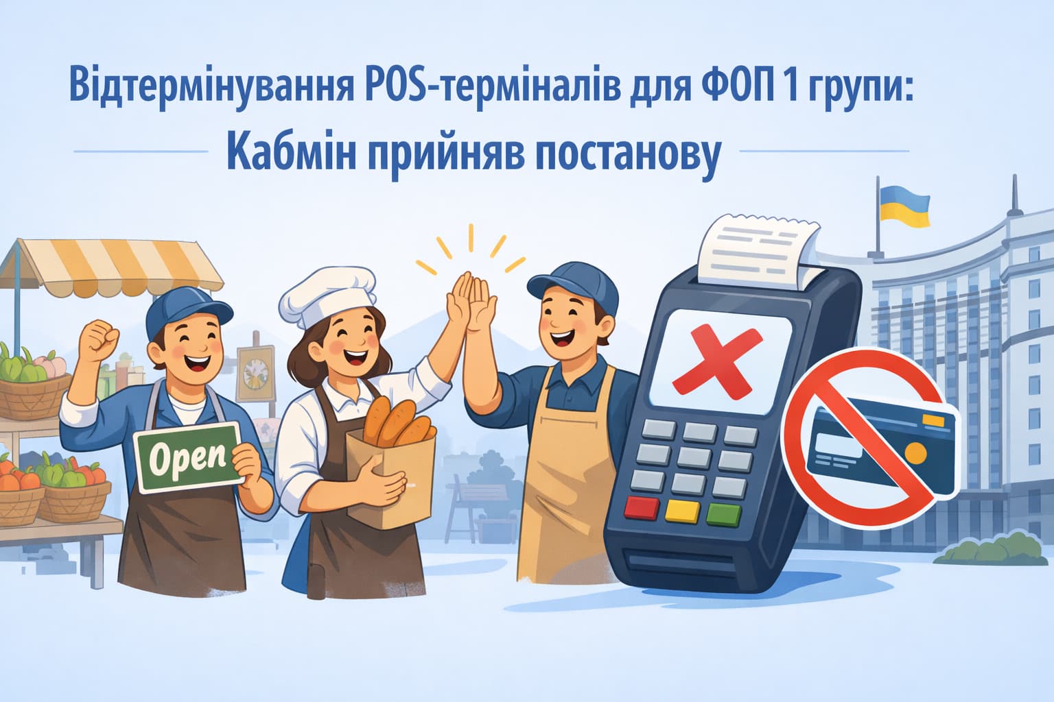 Відтермінування POS-терміналів для ФОП 1 групи: Кабмін прийняв постанову