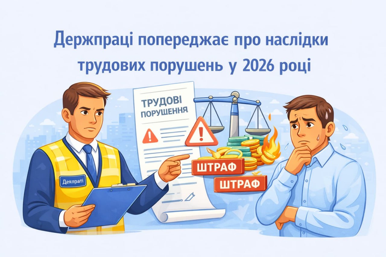 Держпраці попереджає про наслідки трудових порушень у 2026 році