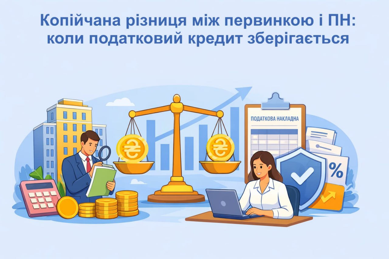 Копійчана різниця між первинкою і ПН: коли податковий кредит зберігається