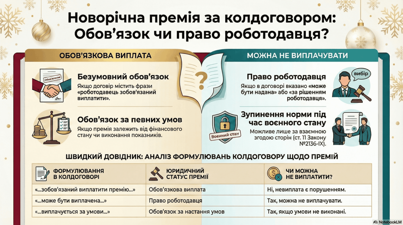 Премія до Нового року передбачена колдоговором: обов’язок чи право роботодавця? Премія до Нового року передбачена колдоговором: обов’язок чи право роботодавця?