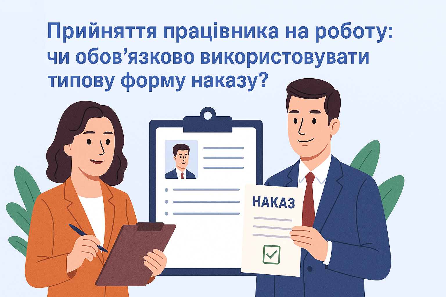 Принятие работника на работу: обязательно ли использовать типовую форму приказа?