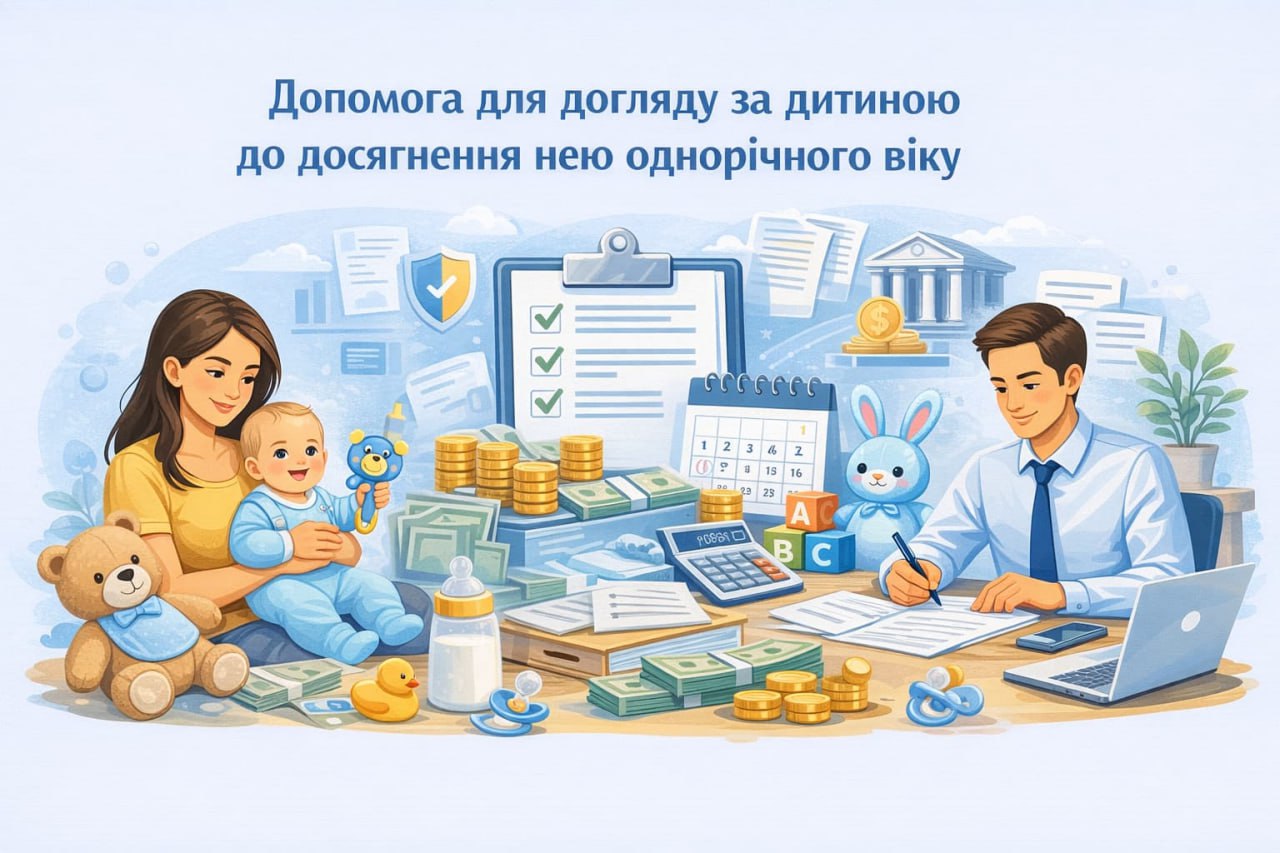 Допомога для догляду за дитиною до досягнення нею однорічного віку 
