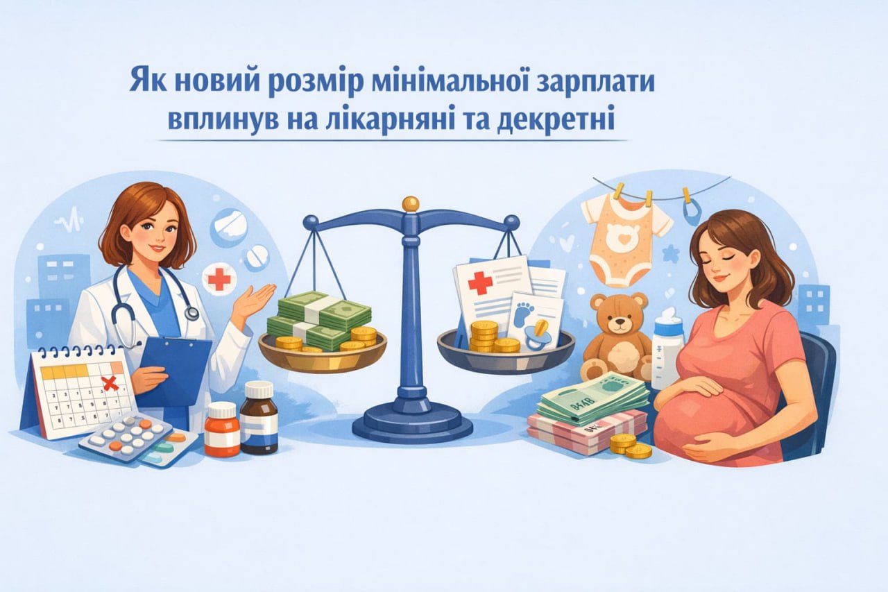Як новий розмір мінімальної зарплати вплинув на лікарняні та декретні
