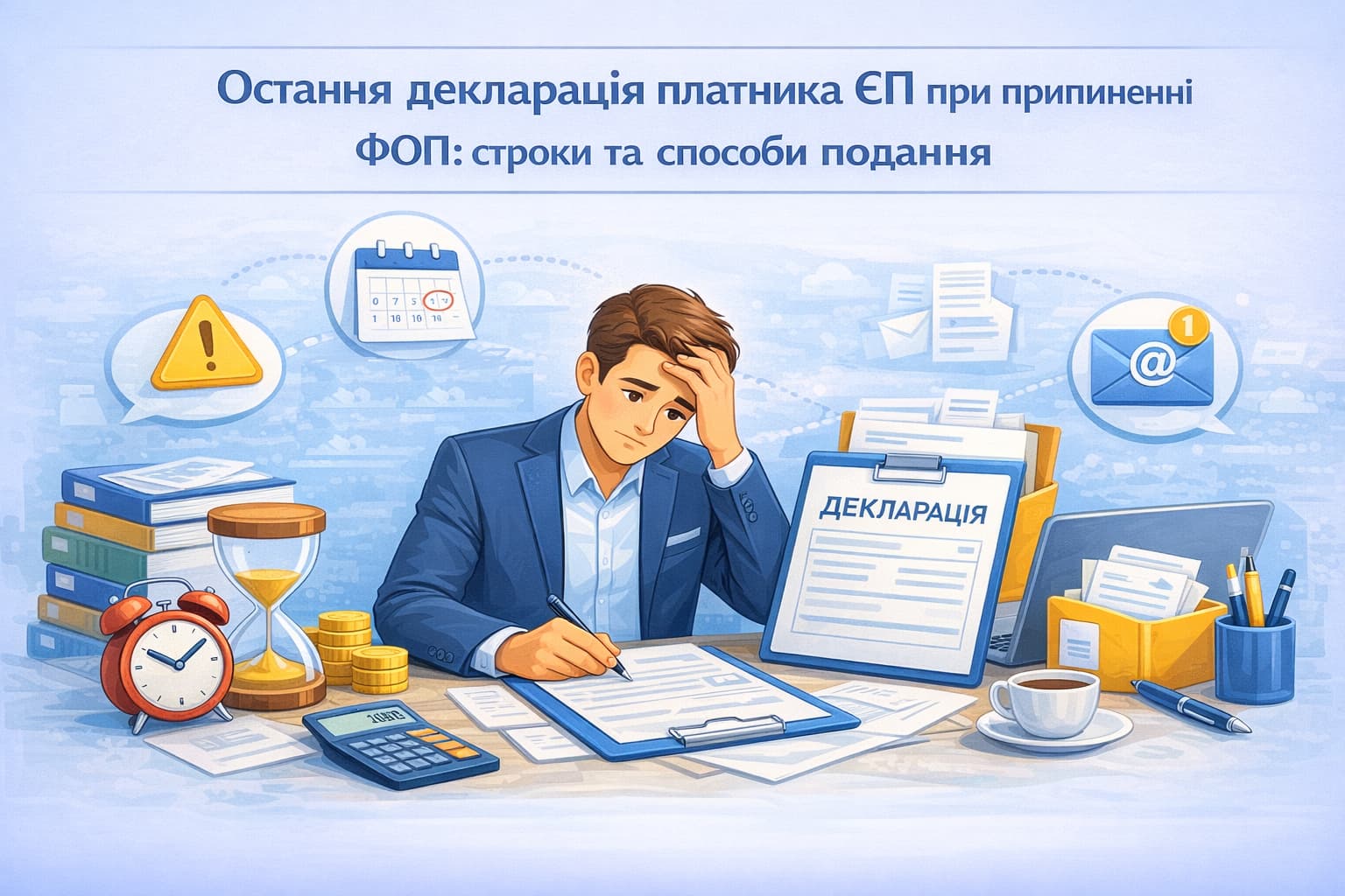 Остання декларація платника ЄП при припиненні ФОП: строки та способи подання