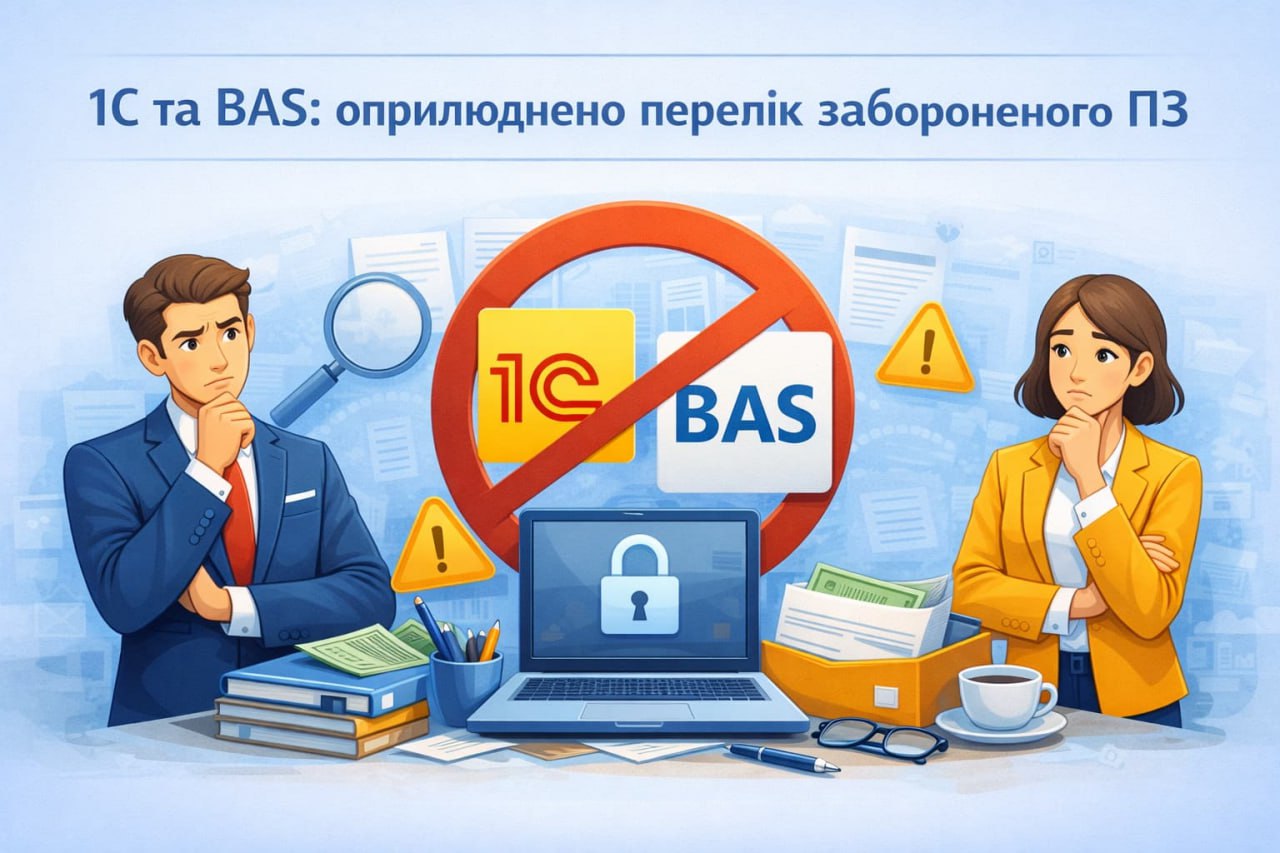 1C та BAS : оприлюднено перелік забороненого ПЗ 1C та BAS : оприлюднено перелік забороненого ПЗ