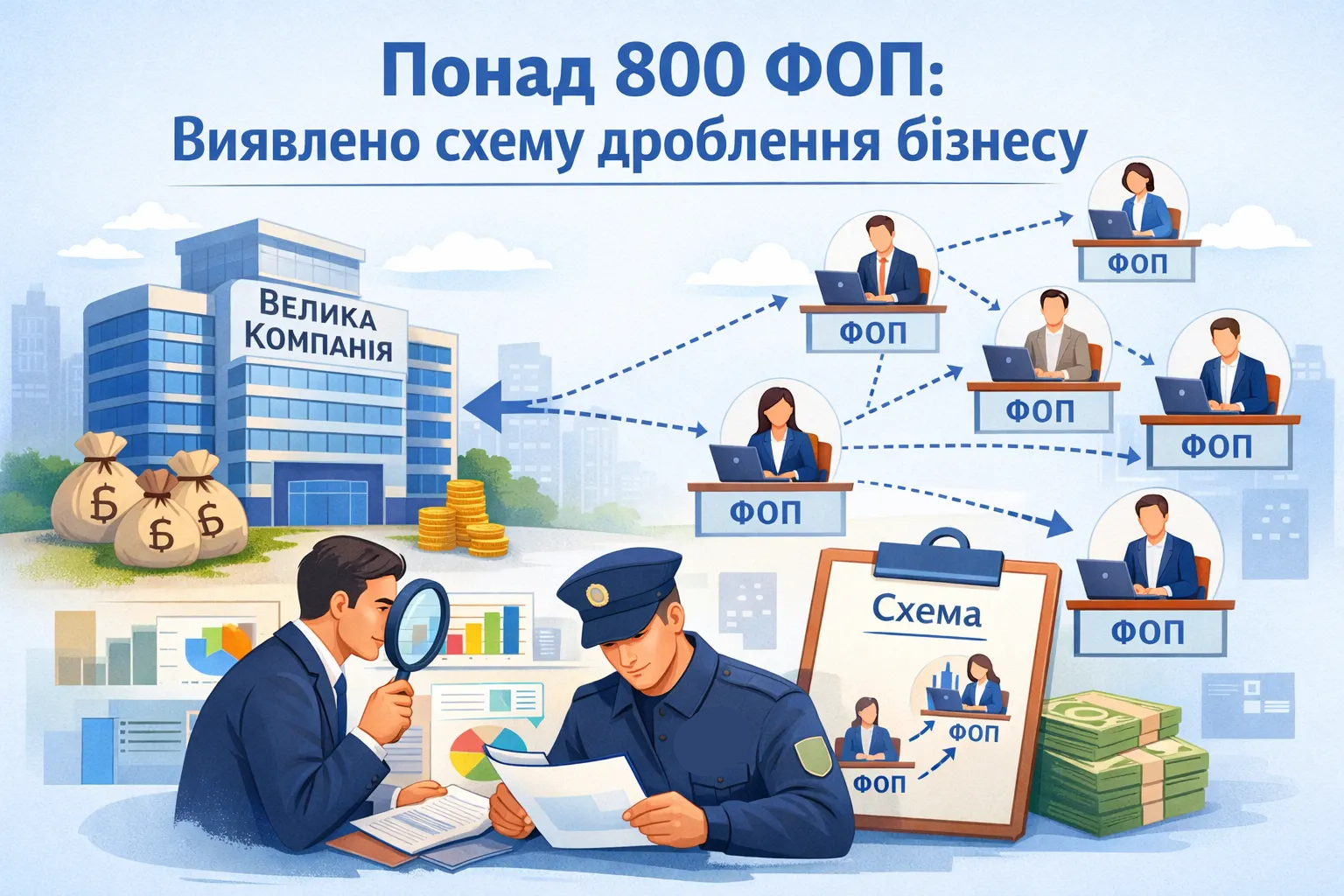 Понад 800 ФОП: виявлено чергову схему дроблення бізнесу