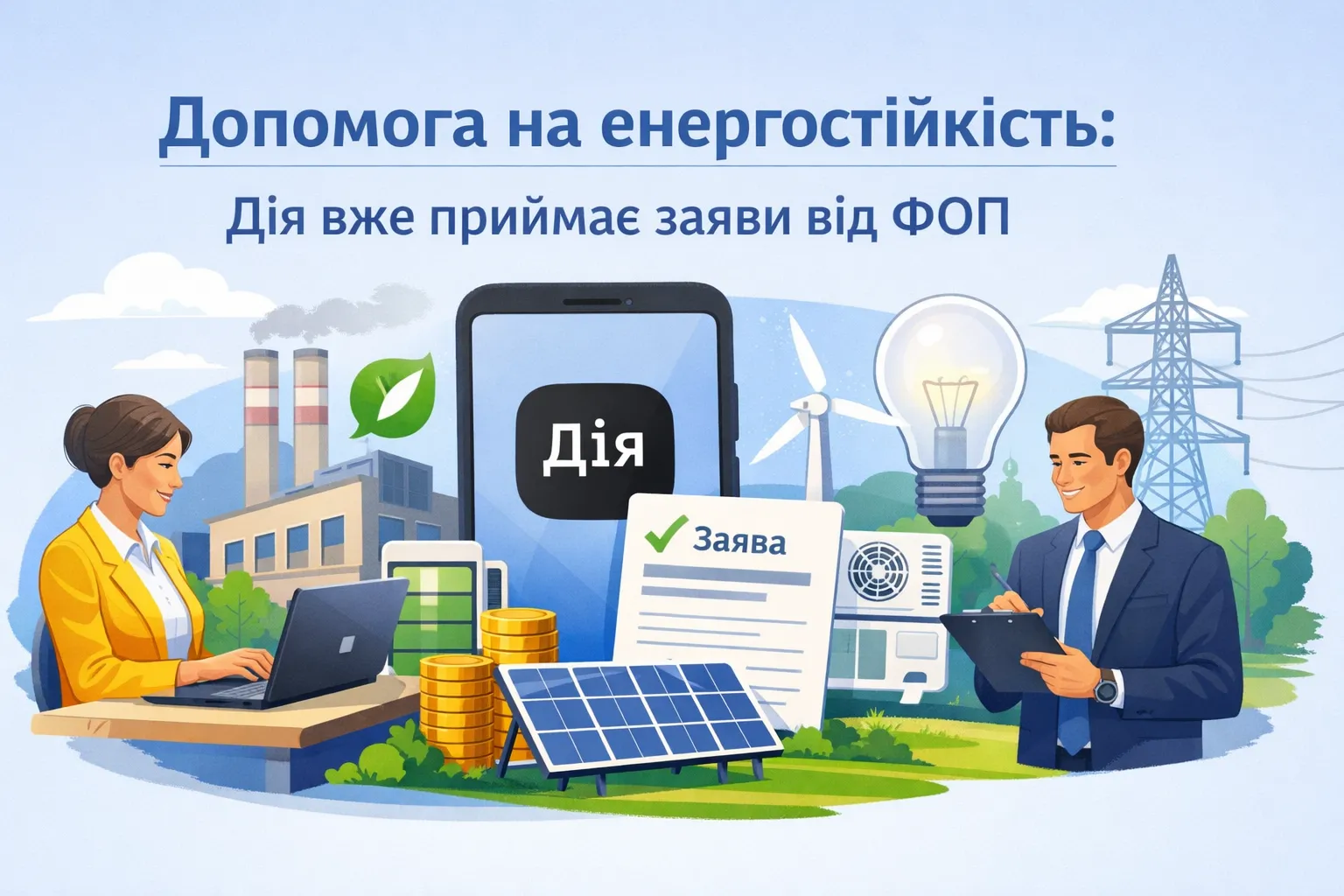 Допомога ФОП на енергостійкість: хто може отримати (повний перелік видів діяльності)