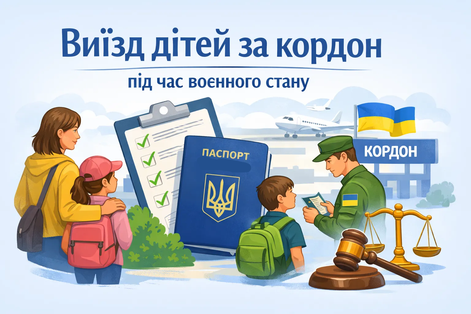 Виїзд дітей за кордон під час воєнного стану: вимоги та роз’яснення МВС